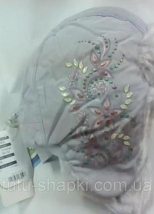 Зимова шапка для дівчинки tutu арт.3-000860 (50-52) сірий