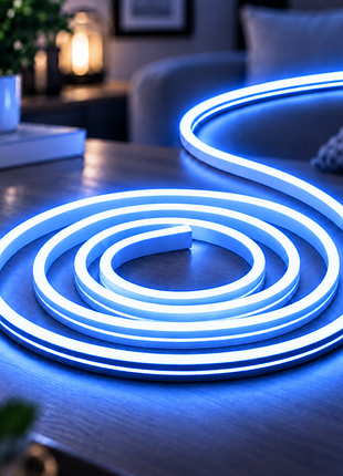 Силиконовая лента от usb 2m / neon светодиодная лента / водонепроницаемая лента неон синий