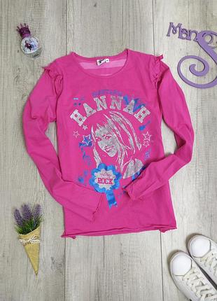 Рожевий лонгслів для дівчинки disney by hannah montana розмір 164 (16)