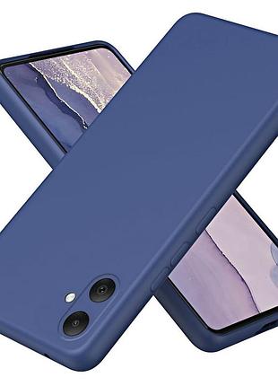 Чехол fiji full soft premium для samsung galaxy a08 (a085) противоударный бампер с микрофиброй dark blue
