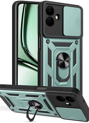 Чохол fiji camera defence для samsung galaxy a07s (a077) бампер із захистом камери та підставкою green
