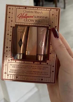 Набір хайлайтер румʼяна spotlight charlotte tilbury charlotte's hollywood superstar glow kit