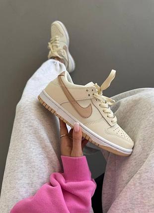 Бежеві кросівки унісекс nike sb dunk low beige cream х данк 42
