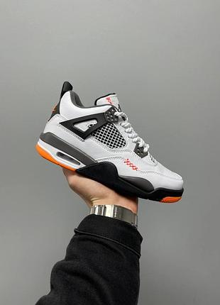 Жіночі білі кросівки nike air jordan 4 moser notoriety grey mustard х джордан 36