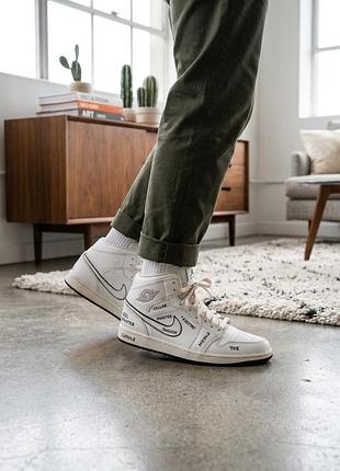 Кроссовки женские кожа оригинал nike air jordan 1 mid schematic р.40(26см)