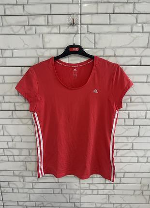 Яскраво-червона спортивна футболка adidas climacool оригінал / розмір l (48-50)
