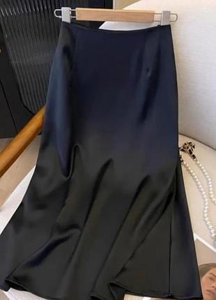 Сатиновая юбка zara