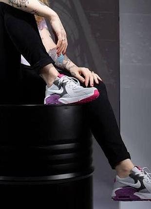 Кроссовки nike air max excee gs серо-фиолетовые оригинал (размер 35.5 / стелька 22.5-23 см)