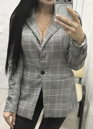 Піджак h&m,піджак в клітинку,жакет 2