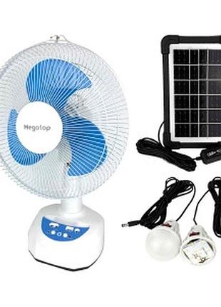 Вентилятор портативний megatop 12' 2 led лампи 2 швидкості автообіг 6вт mg008