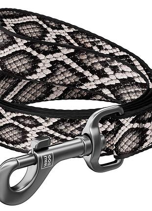 Поводок для собак нейлоновый waudog nylon, рисунок "змея", m, ш 20 мм, дл 300 см