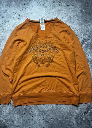 Вінтажна v neck футболка лонгслів harley davidson 2014