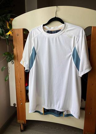 Белая спортивная футболка reebok (rbk) l/xl / футболка для тренировок зала и бега