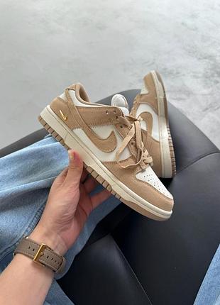 😍 жіночі кросівки nike sb dunk low white/beige