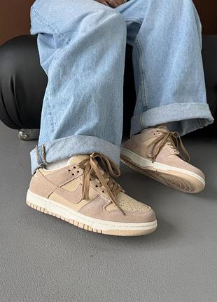😍 женские кроссовки nike sb dunk low light brown suede