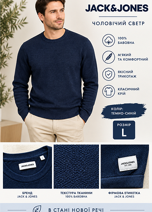 Чоловічий светр фірми jack & jones.