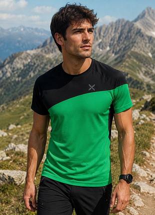 Футболка montura color blocking t-shirt vibe green