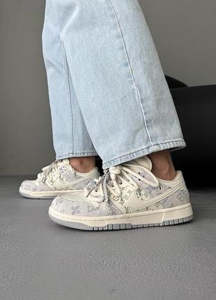 😍 жіночі кросівки nike sb x lv beige/grey