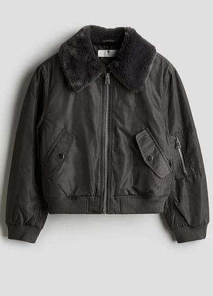 H&m теплий бомбер hm демiсезонна куртка  h&amp;m p.158— 164см