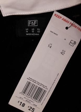 F&f  вискозный свитер с вышивкой на воротнике р.14 кофта джемпер4 фото