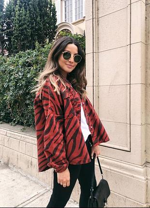 Стильна теракотова сорочка zara 🦓