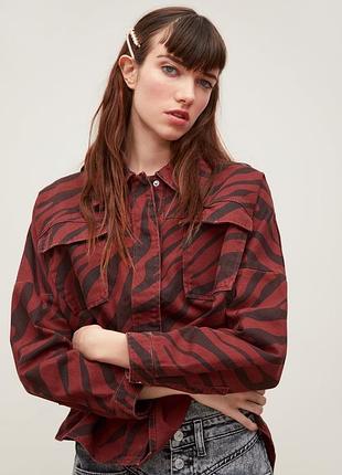 Стильна теракотова сорочка zara 🦓 6