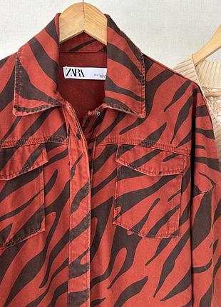 Стильна теракотова сорочка zara 🦓 3