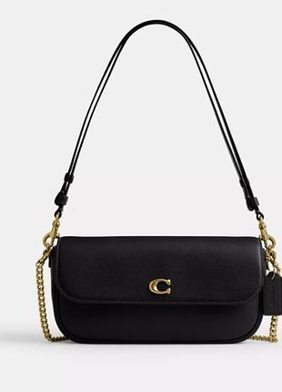 Сумка жіноча coach чорна шкіряна