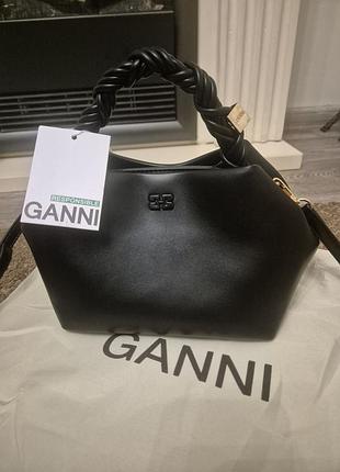 Сумка жіноча ganni чорна 2