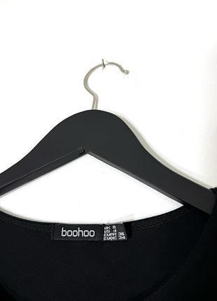 Чорна майка топ boohoo 2