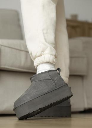 Ugg ultra mini platform gray 8