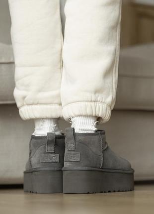 Ugg ultra mini platform gray 7