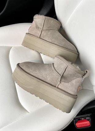 Ugg ultra mini platform light grey 4