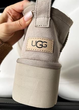 Ugg ultra mini platform light grey 8