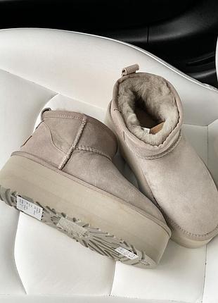 Ugg ultra mini platform light grey 2