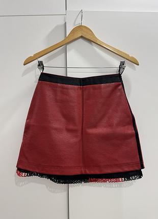 Червона лакована спідниця pinko
