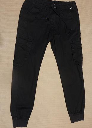 Отменные черные спортивные брюки reell reflex rib jogger cargo германия/голландия m (31 р.)