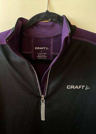 Термокофта craft l2 insulation / спортивна кофта на блискавці craft / розмір l