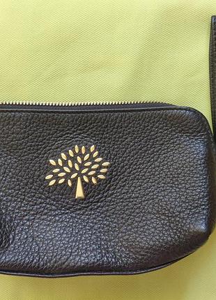 Косметичка жіноча mulberry чорна шкіряна