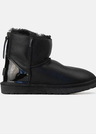 Ugg mini black zip lacquer leather 3