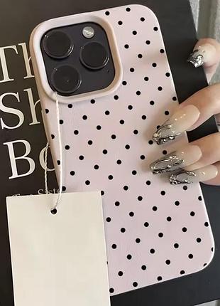 Чохол apple для iphone 17 pro з принтом горошок 3