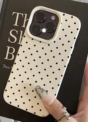 Чохол apple для iphone 17 pro з принтом горошок