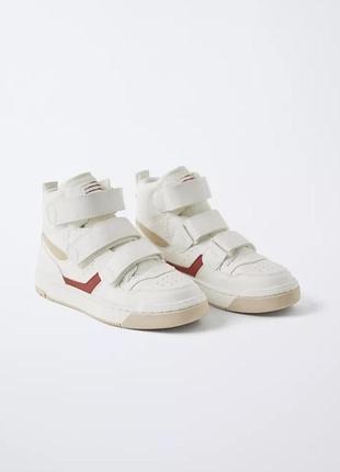 Кросівки для хлопчика zara хайтопи білі, р. 37