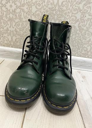 Черевики жіночі dr. martens smooth зелені 4