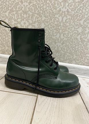 Черевики жіночі dr. martens smooth зелені 3
