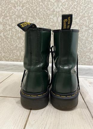Черевики жіночі dr. martens smooth зелені 2