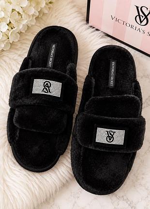 Капці жіночі victoria's secret чорні, розмір m (38-39)