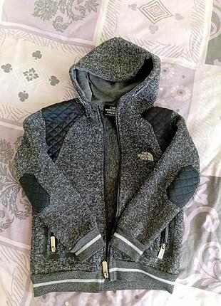 Кофта для хлопчика the north face сіра з капюшоном 128-134 см