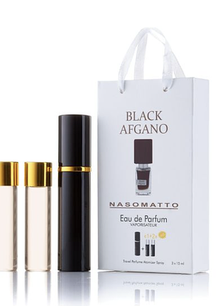 Парфюм набор 3/15 мл nasomatto black afgano / насоматто блэк афгано / 45 мл