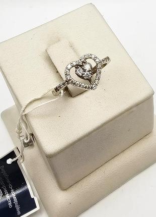 Кольцо серебряное с куб. цирконием "бенедикта" 17 1,89 г